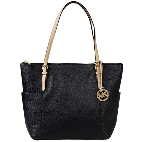 michael kors jet set east west medium tote|black saffiano leather tote.